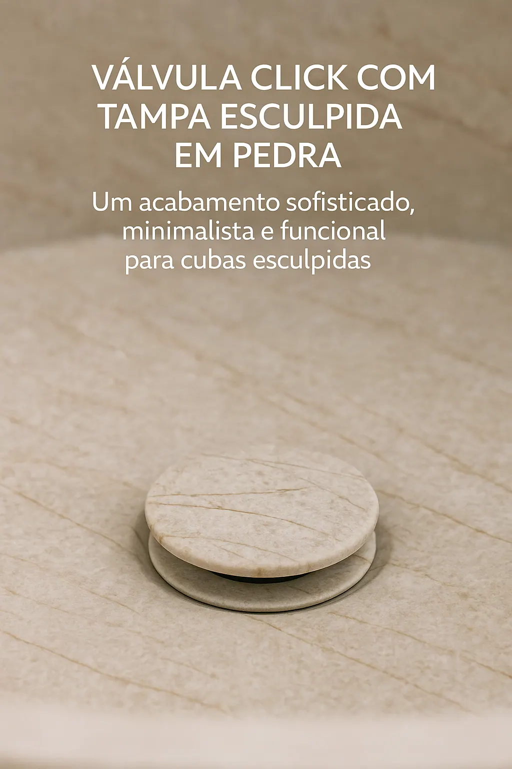 Válvula Click com Tampa Esculpida em Pedra — chapa