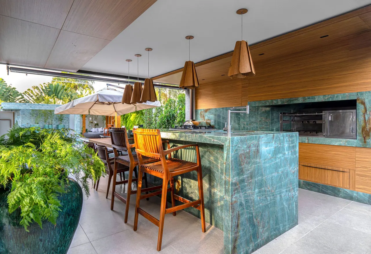 Áreas gourmet — projeto da Casa do Mármore em Campo Grande