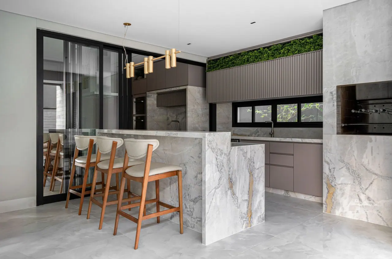 Áreas gourmet — projeto da Casa do Mármore em Campo Grande