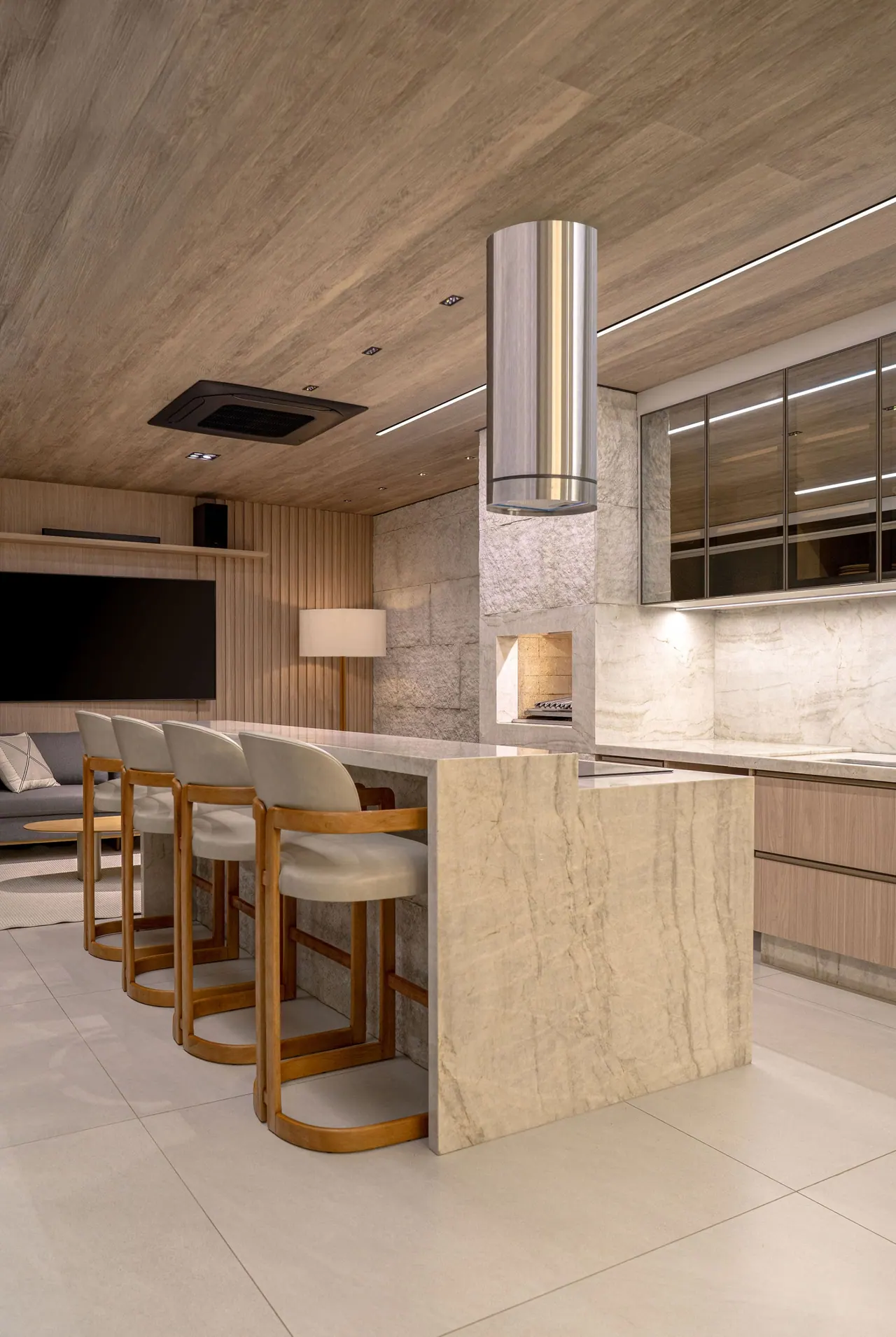 Áreas gourmet — projeto da Casa do Mármore em Campo Grande