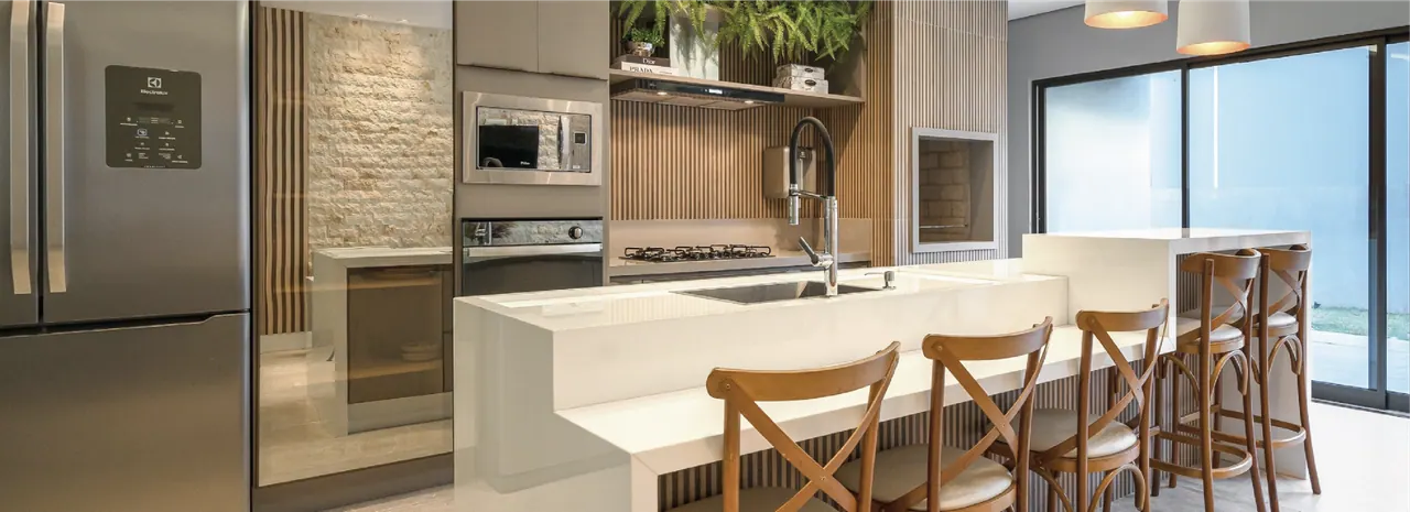 Áreas gourmet — projeto da Casa do Mármore em Campo Grande