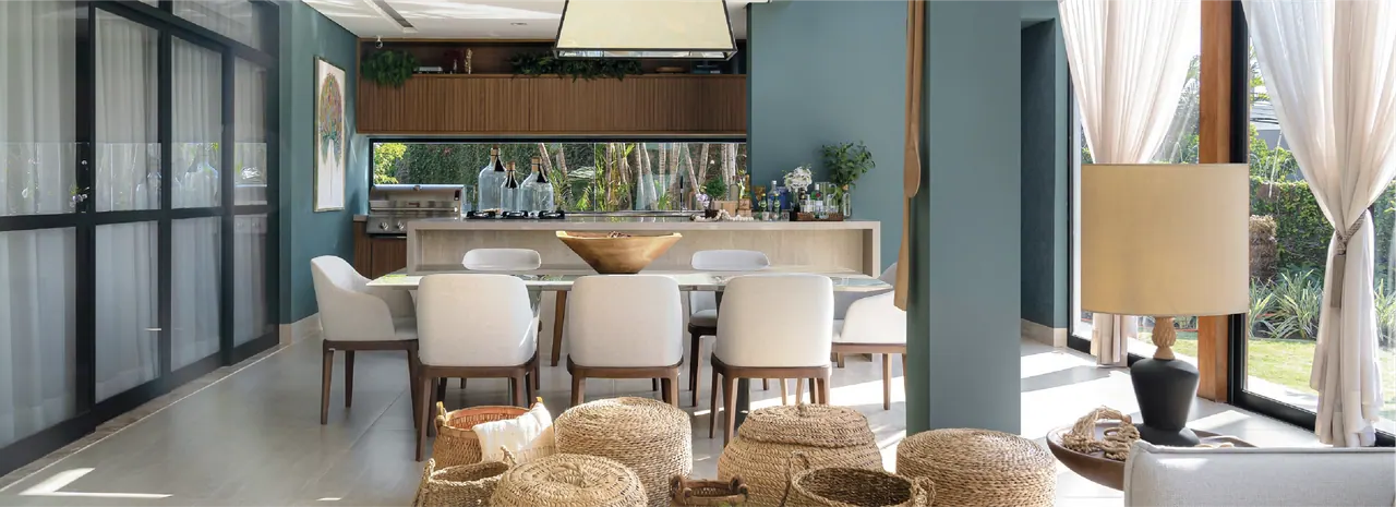 Áreas gourmet — projeto da Casa do Mármore em Campo Grande