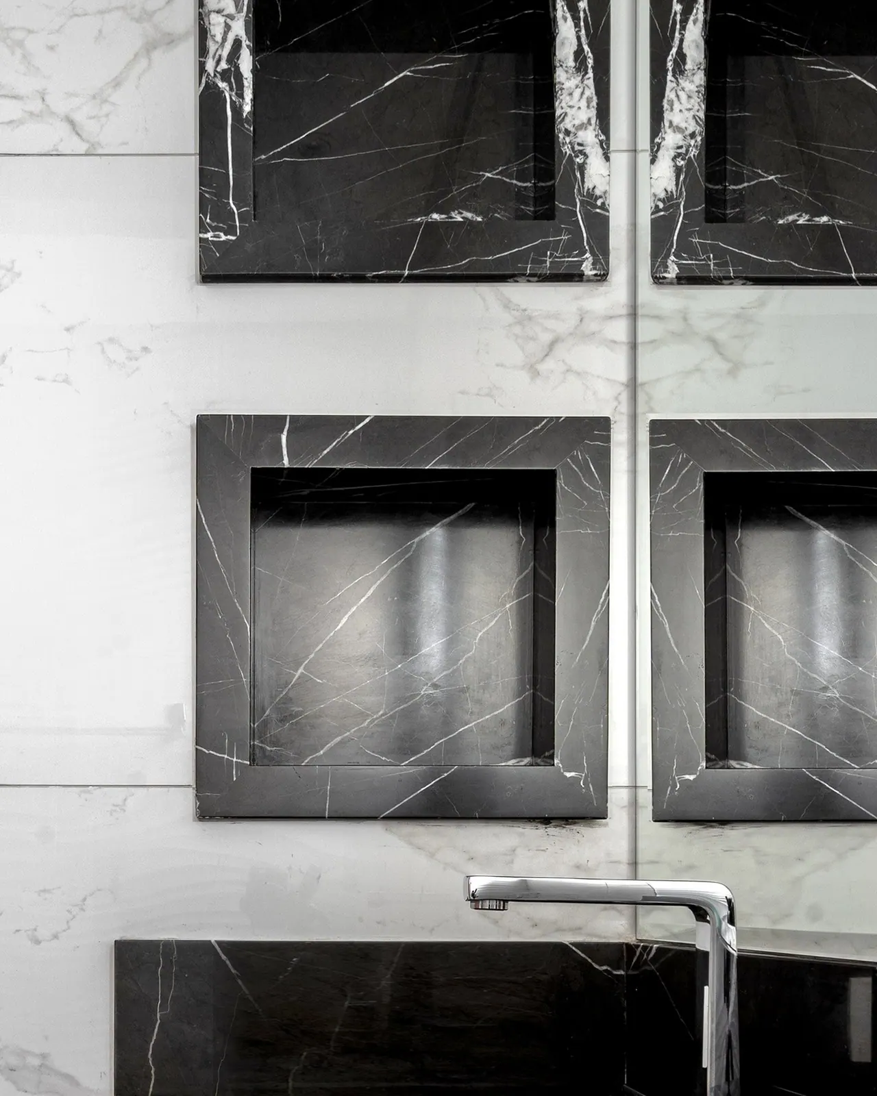 Banheiros e lavabos: Mármore Nero Marquina