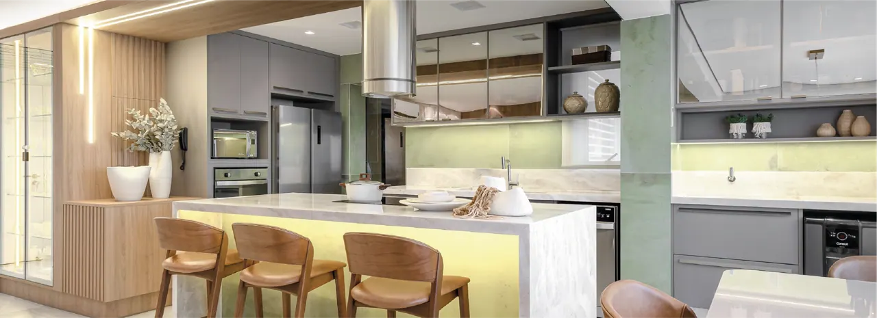 Cozinhas — projeto da Casa do Mármore em Campo Grande