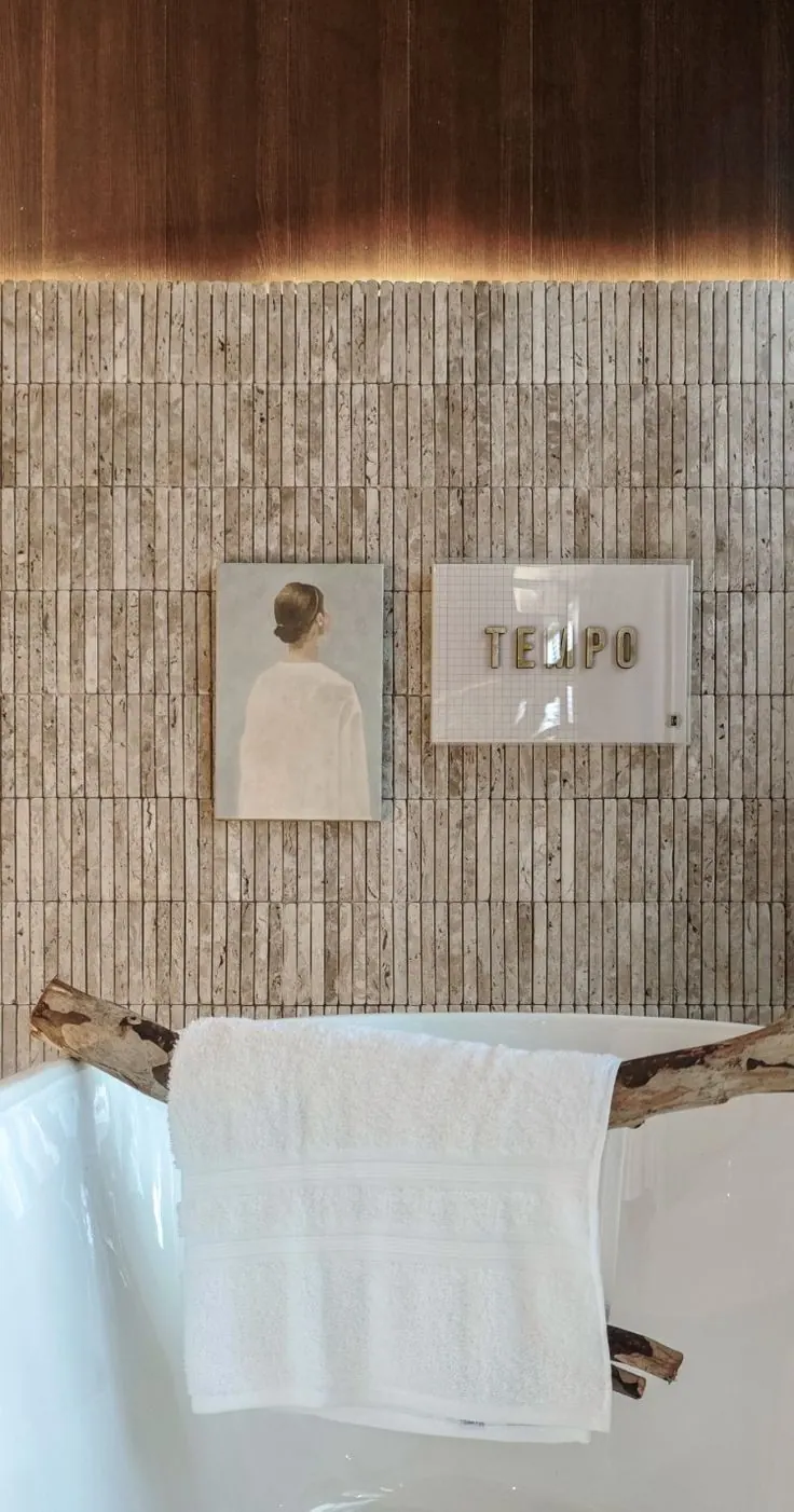 Fileto Travertino aplicado em ambiente
